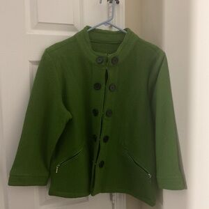 Elegant Green Women's Pea Coat